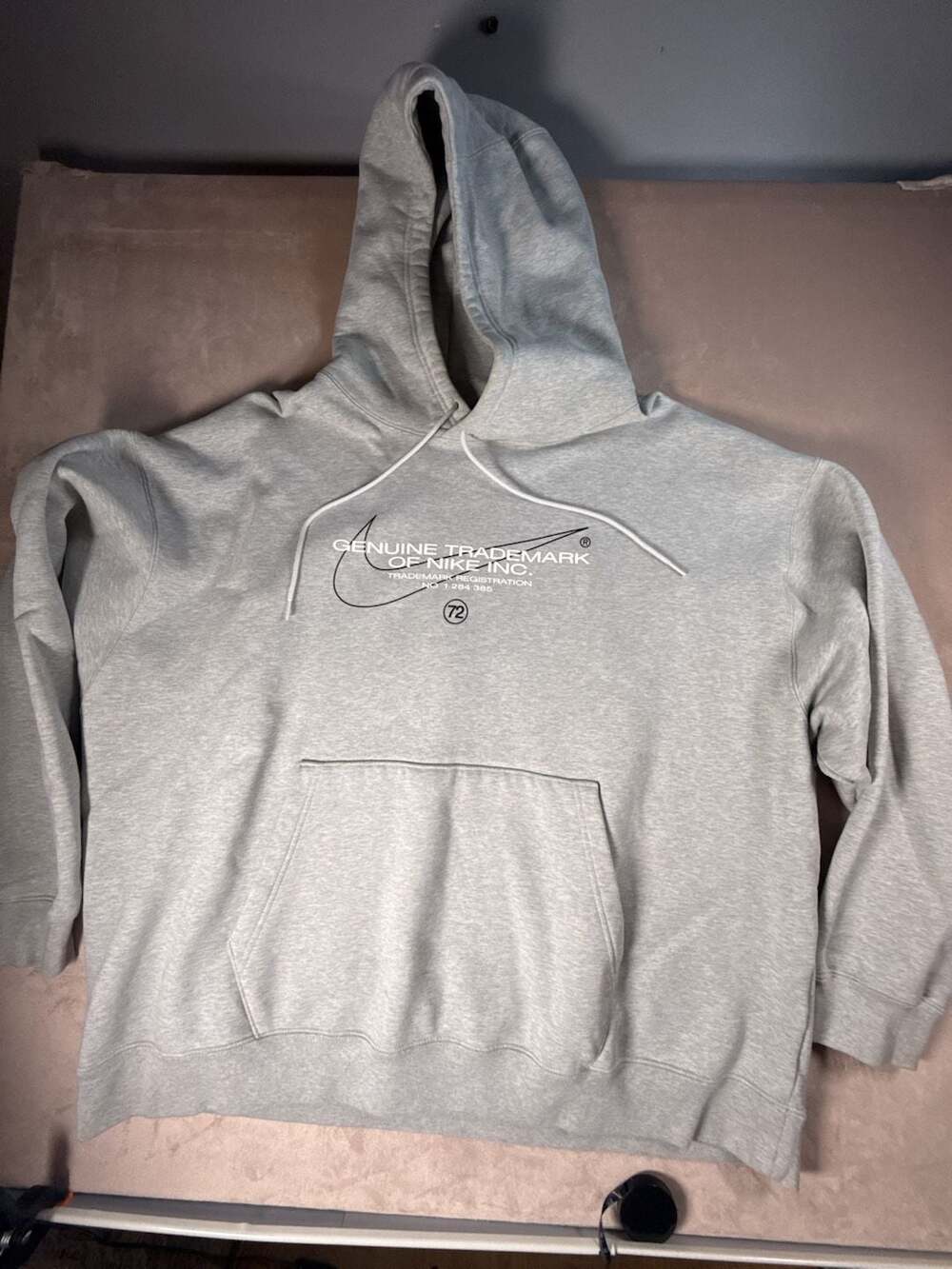 Nike SB Trademark Skate Hoodie Grey Heather 3XL (boxB1-1)